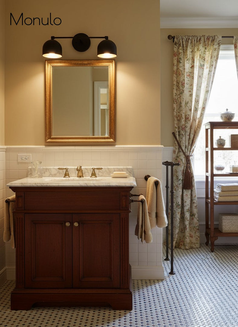 Metio Dome Vanity Wall Light – Mid-Century Fixture for Bathroom