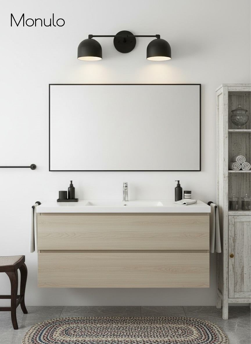 Metio Dome Vanity Wall Light – Mid-Century Fixture for Bathroom