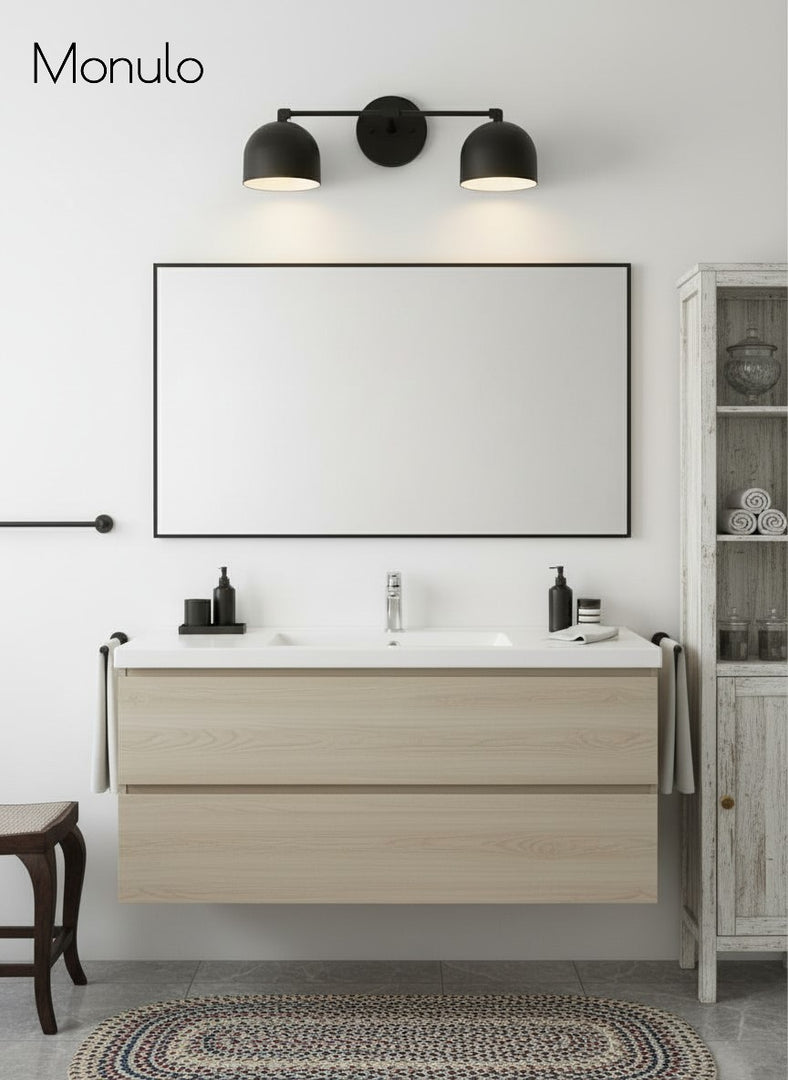 Metio Dome Vanity Wall Light – Mid-Century Fixture for Bathroom