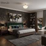 Load image into Gallery viewer, Geotower Rounded Opal Glass Schoolhouse Ceiling Light – Mid-Century Style – Bedroom &amp; Hallway Fixture
