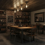 Load image into Gallery viewer, Glorica Glass Clear Globe Semi-Flush Ceiling Light – Modern Industrial Style for Living Room &amp; Dining
