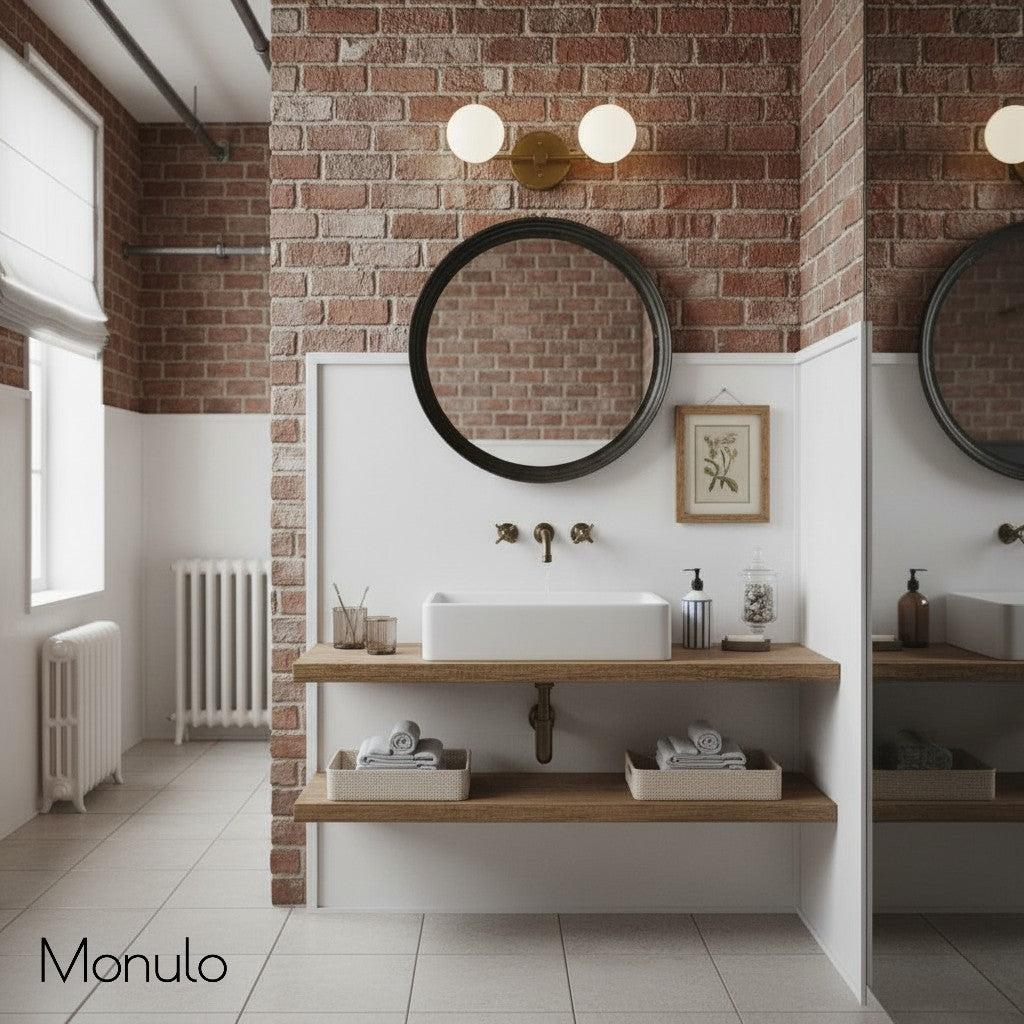 Glorica Glass Minimalist Metal Arm Globe Wall Sconce – Mid-Century Vanity Lighting for Mirror & Hallway