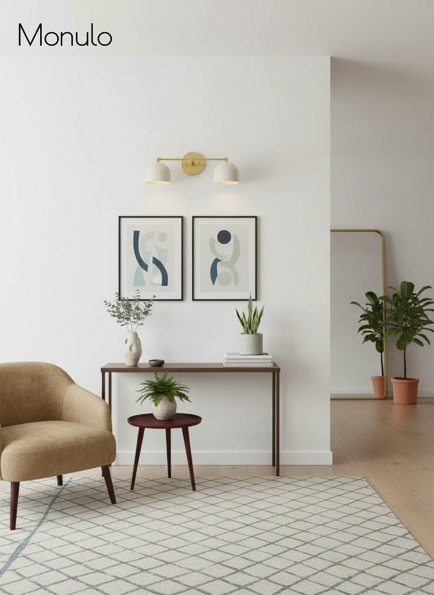 Metio Dome Vanity Wall Light – Mid-Century Fixture for Bathroom