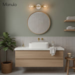 Cargar imagen en el visor de la Galería, Aplique de pared Lumio Globe de cristal transparente – Lámpara de pared moderna de estilo industrial para tocador y pasillo
