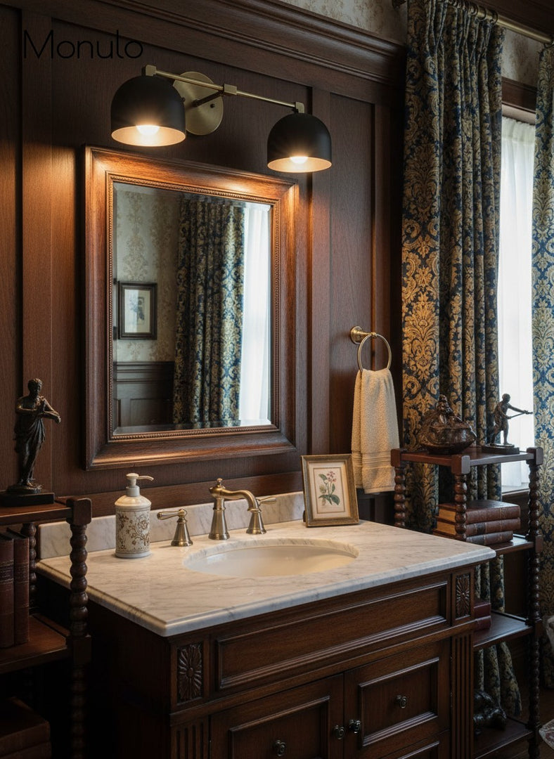 Metio Dome Vanity Wall Light – Mid-Century Fixture for Bathroom