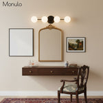 Load image into Gallery viewer, Glorica Glass Minimalist Metal Bar Vanity Light – Globe Wall Lamp for Dressing Room &amp; Bathroom
