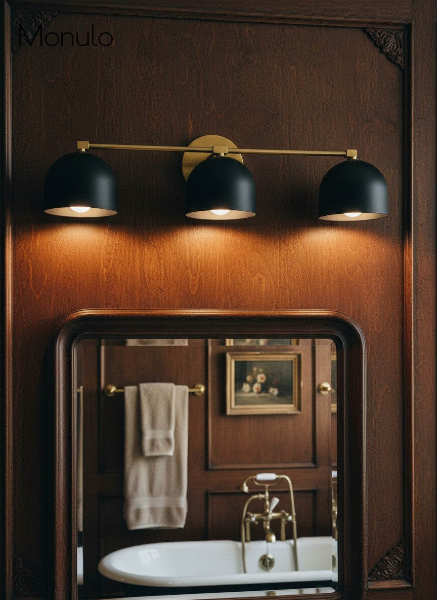 Metio Dome Vanity Wall Light – Mid-Century Fixture for Bathroom