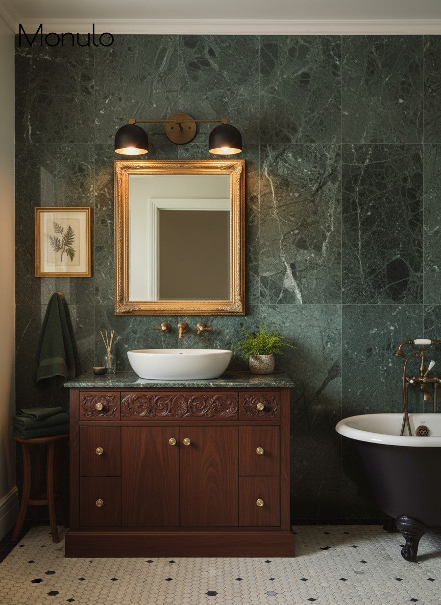 Metio Dome Vanity Wall Light – Mid-Century Fixture for Bathroom