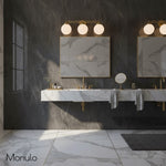 Load image into Gallery viewer, Glorica Glass Modern 3-Light Globe Vanity Wall Light for Bathroom
