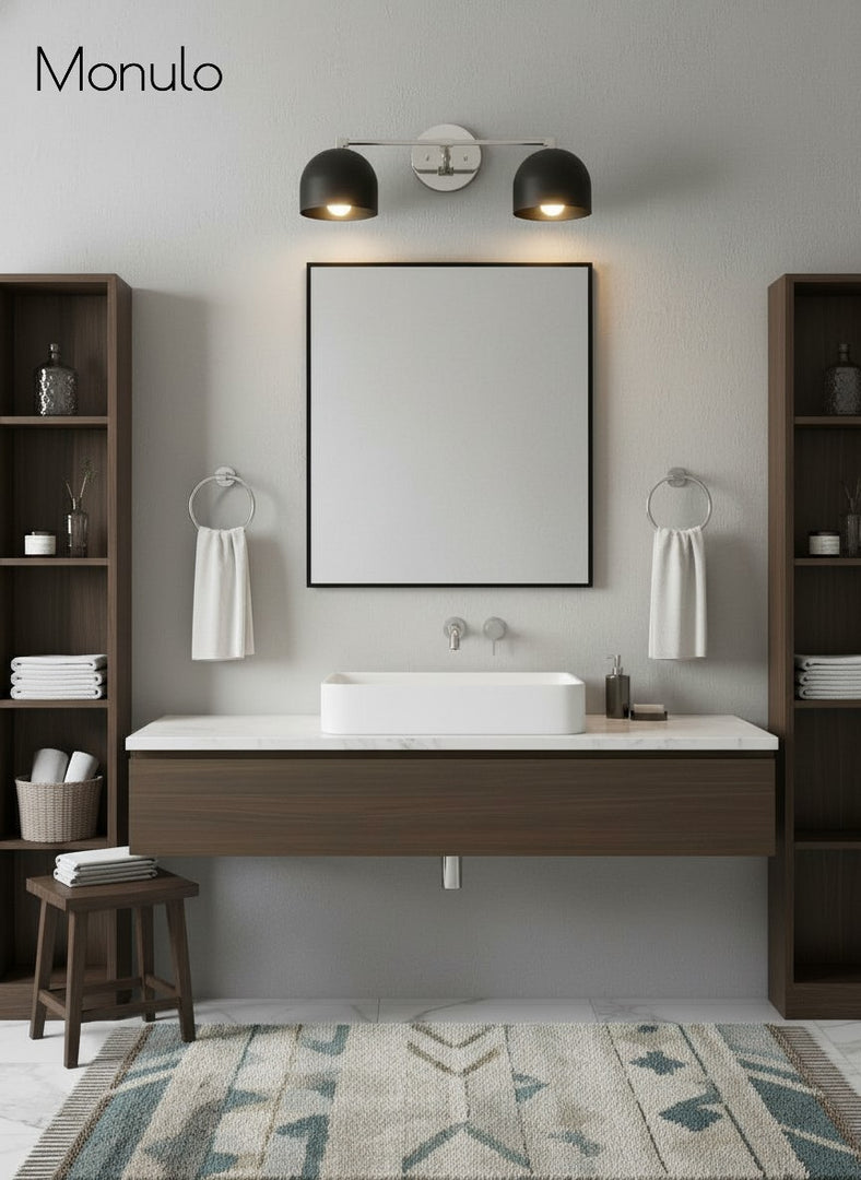 Metio Dome Vanity Wall Light – Mid-Century Fixture for Bathroom