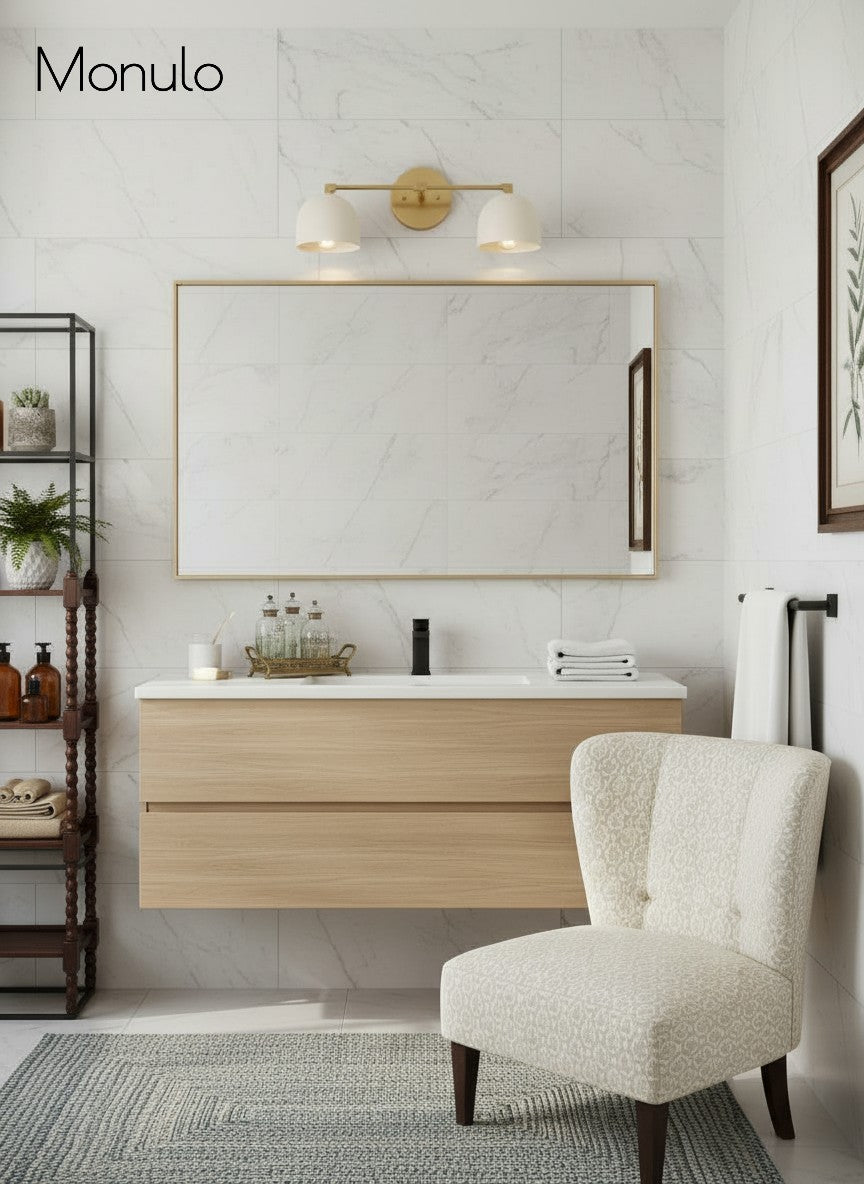 Metio Dome Vanity Wall Light – Mid-Century Fixture for Bathroom