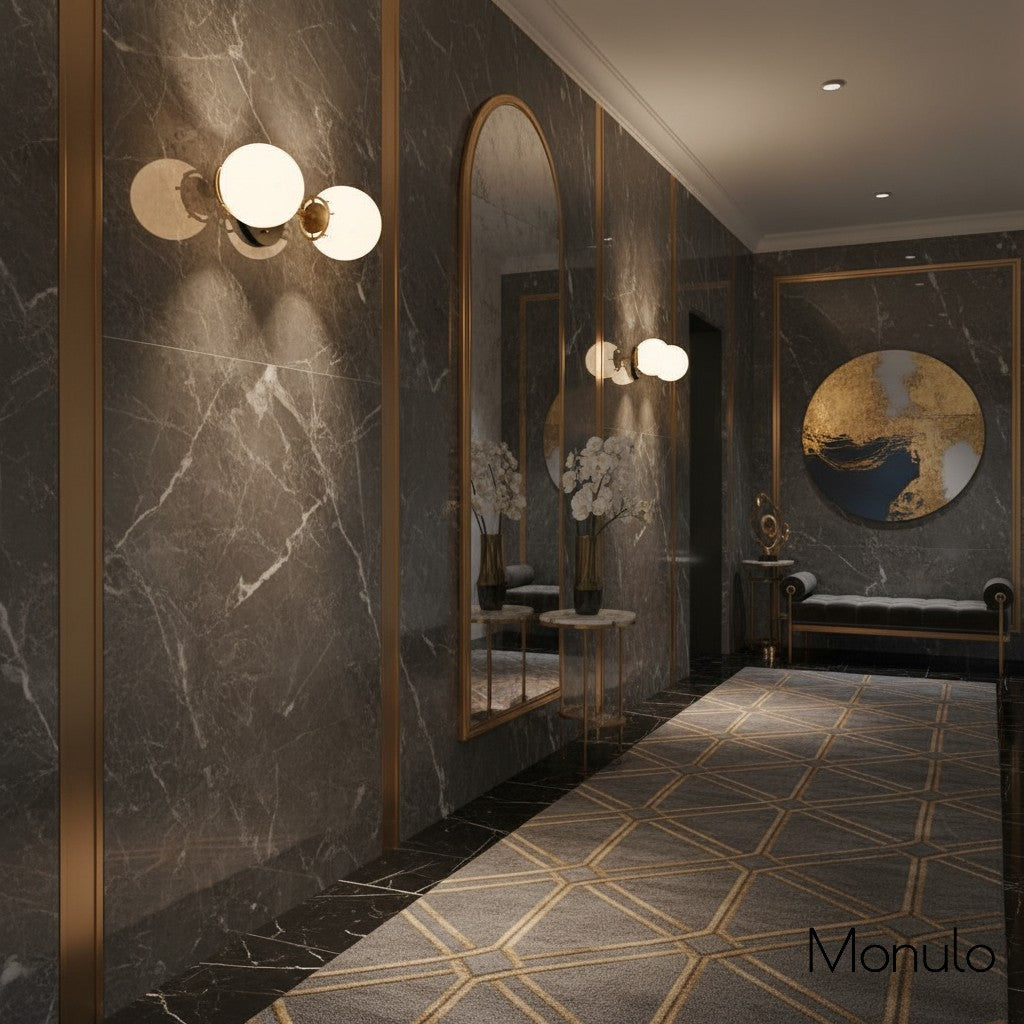 Applique murale de salle de bain Lumio Globe en verre opale – Style moderne du milieu du siècle