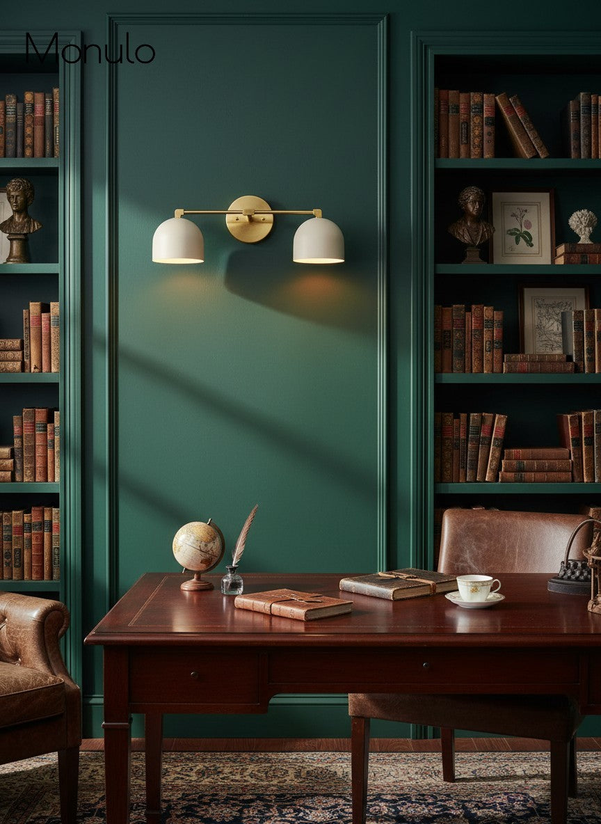 Metio Dome Vanity Wall Light – Mid-Century Fixture for Bathroom