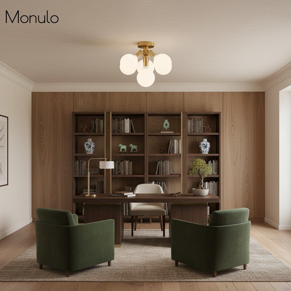 Glorica Glass Elegante Aufputzleuchte - Weißes Kugeldesign für zeitgenössische Innenräume