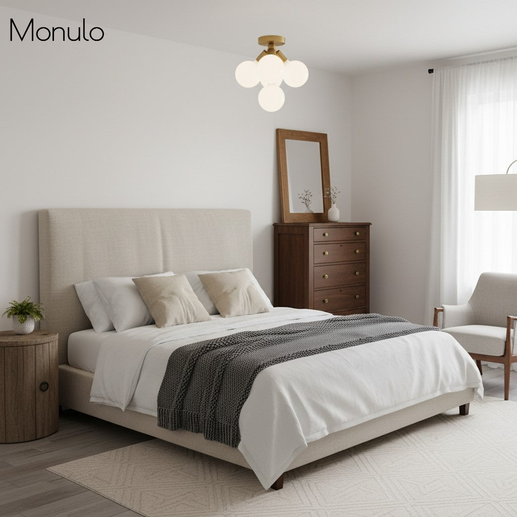 Glorica Glass Elegante Aufputzleuchte - Weißes Kugeldesign für zeitgenössische Innenräume