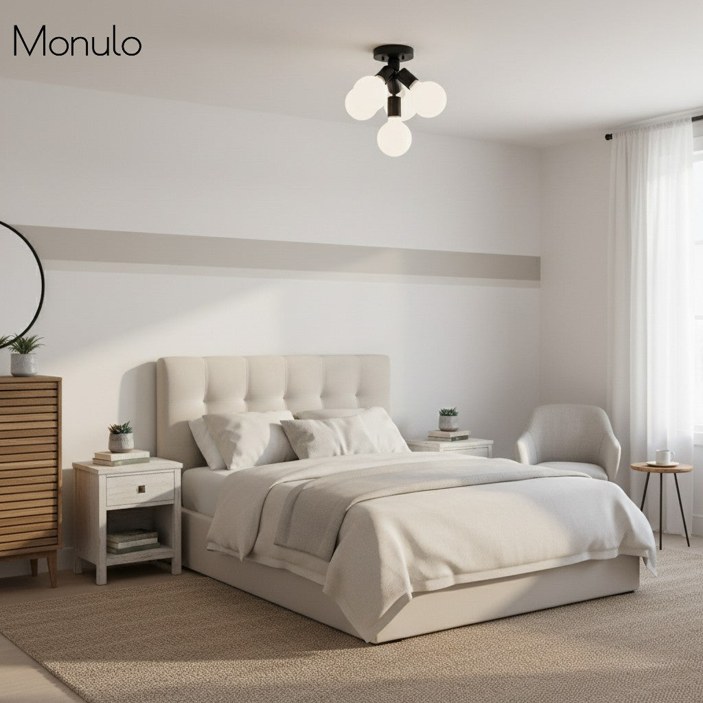 Glorica Glass Elegante Aufputzleuchte - Weißes Kugeldesign für zeitgenössische Innenräume