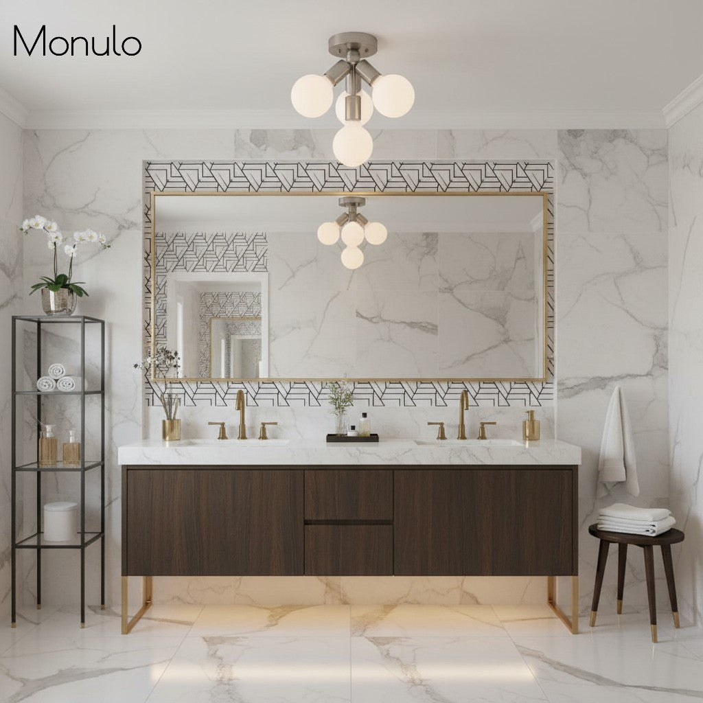 Glorica Glass Elegante Aufputzleuchte - Weißes Kugeldesign für zeitgenössische Innenräume