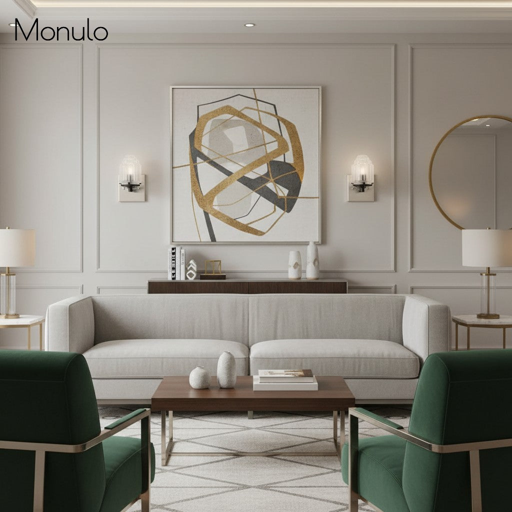 Applique murale globe en verre Art Déco Tierlux – Lampe en métal et verre pour salon ou salle de bain