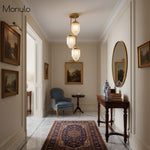 Load image into Gallery viewer, Tierlux Glass Tiered Skyscraper Shade Pendant – Art Deco Ceiling Light for Kitchen Island
