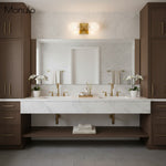 Charger l&#39;image dans la visionneuse de galerie, Applique murale globe en verre Art Déco Tierlux – Lampe en métal et verre pour salon ou salle de bain
