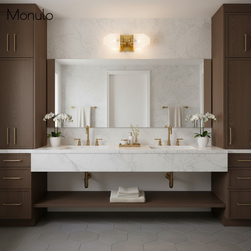 Applique murale globe en verre Art Déco Tierlux – Lampe en métal et verre pour salon ou salle de bain