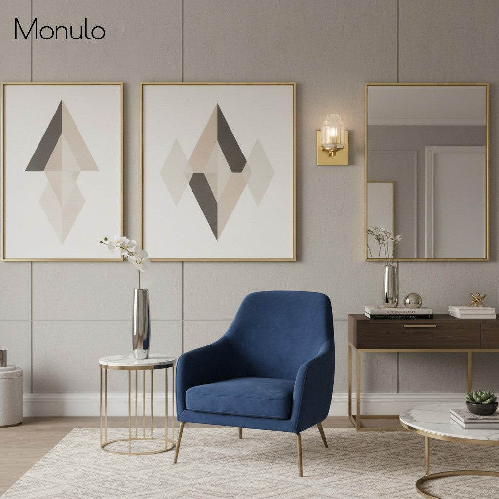 Applique murale globe en verre Art Déco Tierlux – Lampe en métal et verre pour salon ou salle de bain