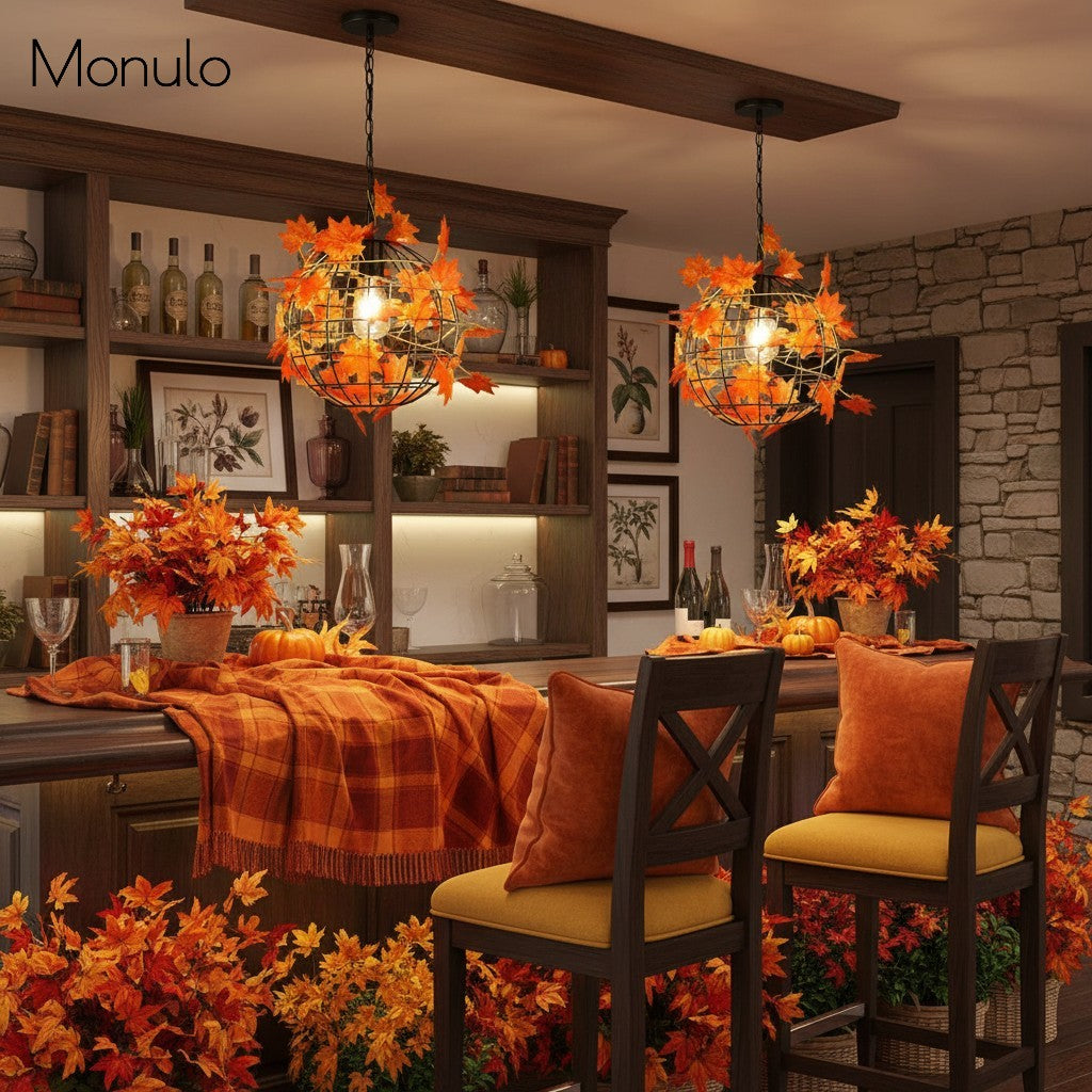 Suspension Verdeleia à plusieurs niveaux ornée de plantes – Lampe suspendue moderne pour la décoration intérieure