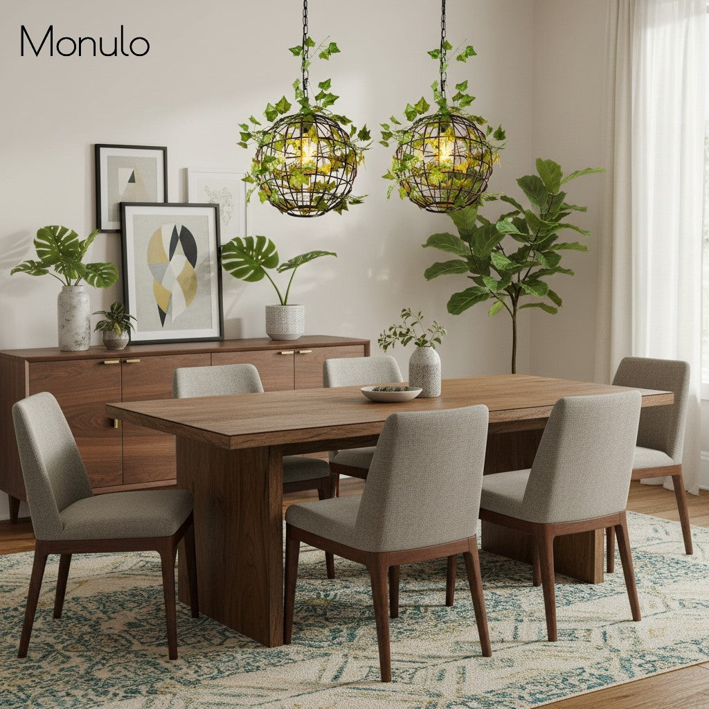 Suspension Verdeleia à plusieurs niveaux ornée de plantes – Lampe suspendue moderne pour la décoration intérieure