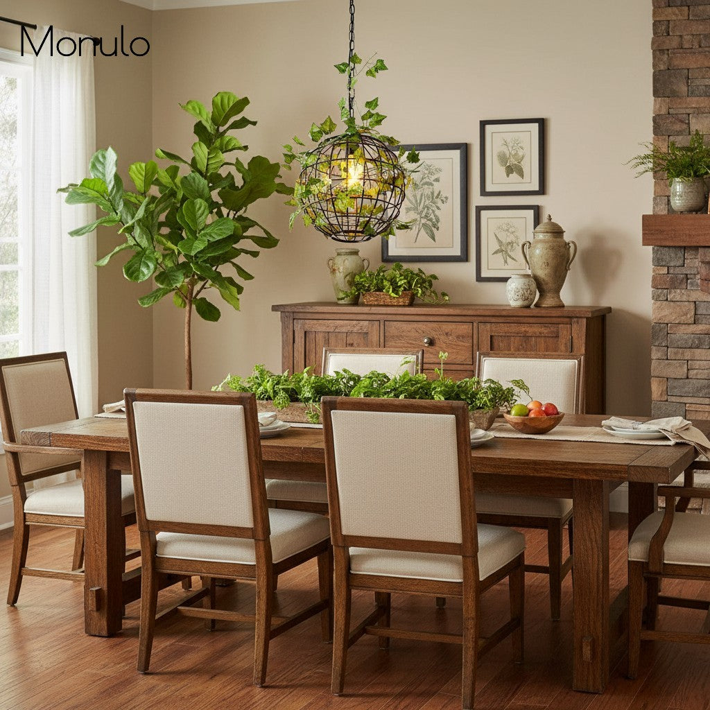 Suspension Verdeleia à plusieurs niveaux ornée de plantes – Lampe suspendue moderne pour la décoration intérieure