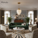 Load image into Gallery viewer, Geotower Glass Layered Globe Art Deco Pendant for Dining Room
