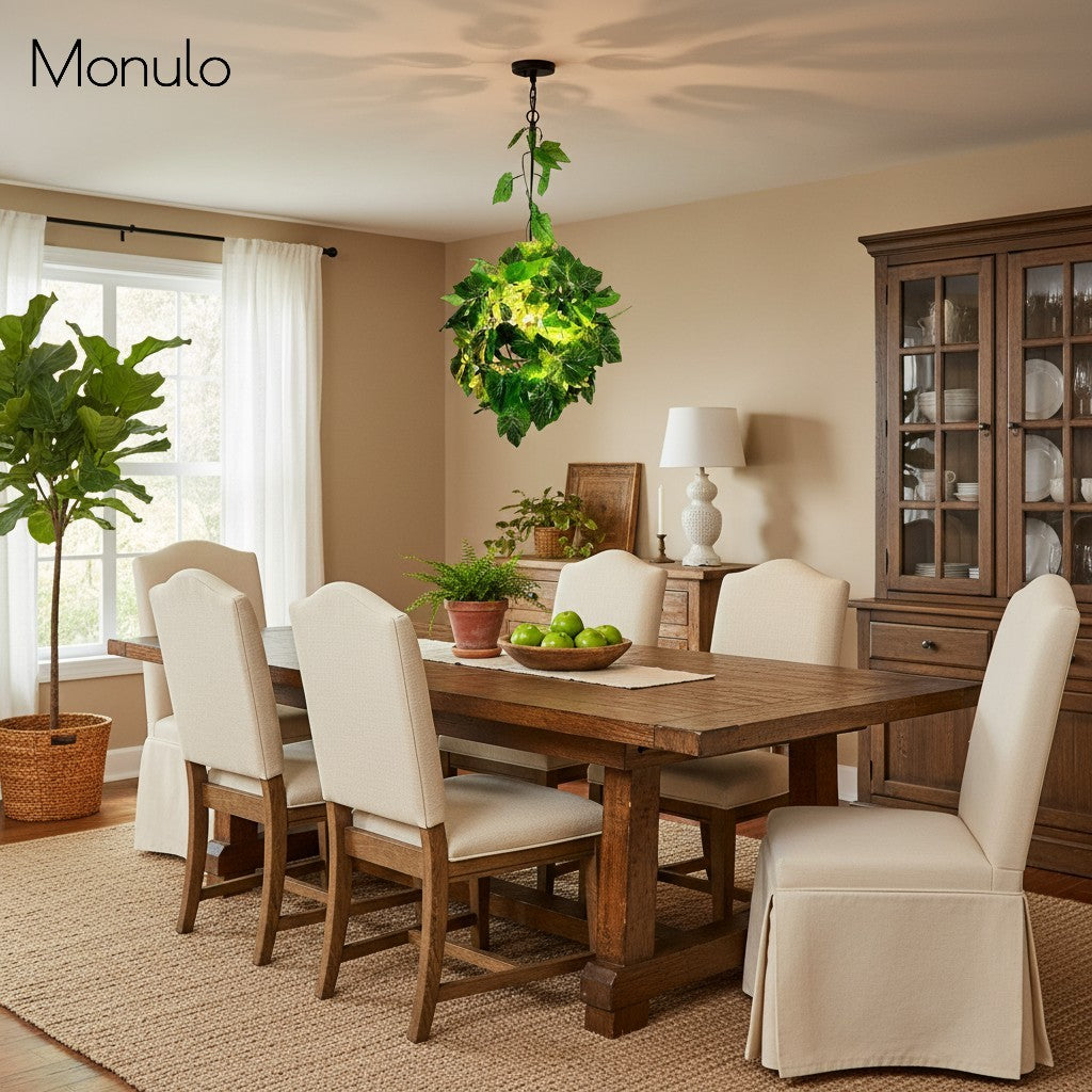 Suspension Verdeleia à plusieurs niveaux ornée de plantes – Lampe suspendue moderne pour la décoration intérieure