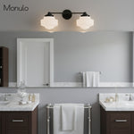 Load image into Gallery viewer, Geotower Glass Elegant Vanity Light – Art Deco Wall-Mounted Bathroom Fixture
