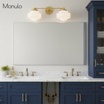 Load image into Gallery viewer, Geotower Glass Elegant Vanity Light – Art Deco Wall-Mounted Bathroom Fixture
