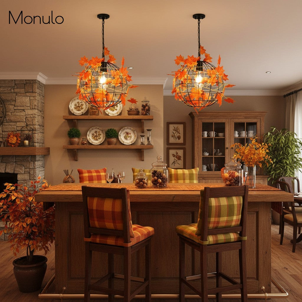 Suspension Verdeleia à plusieurs niveaux ornée de plantes – Lampe suspendue moderne pour la décoration intérieure