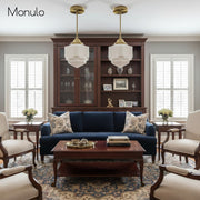 Geotower Glass Skyscraper Shade Art Deco Pendant Light – Vintage Ceiling Lamp for Dining Rooms, Kitchens and Offices