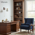 Bild in Gallery-Viewer laden, Glavora Keramische Wandlampe mit gebogenem Arm – Elegantes modernes Design für Schlafzimmer und Wohnzimmer
