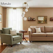 Glorica Glass Modern Brass & Opal Hanging Light Fixture – Contemporary Globe Chandelier for Home