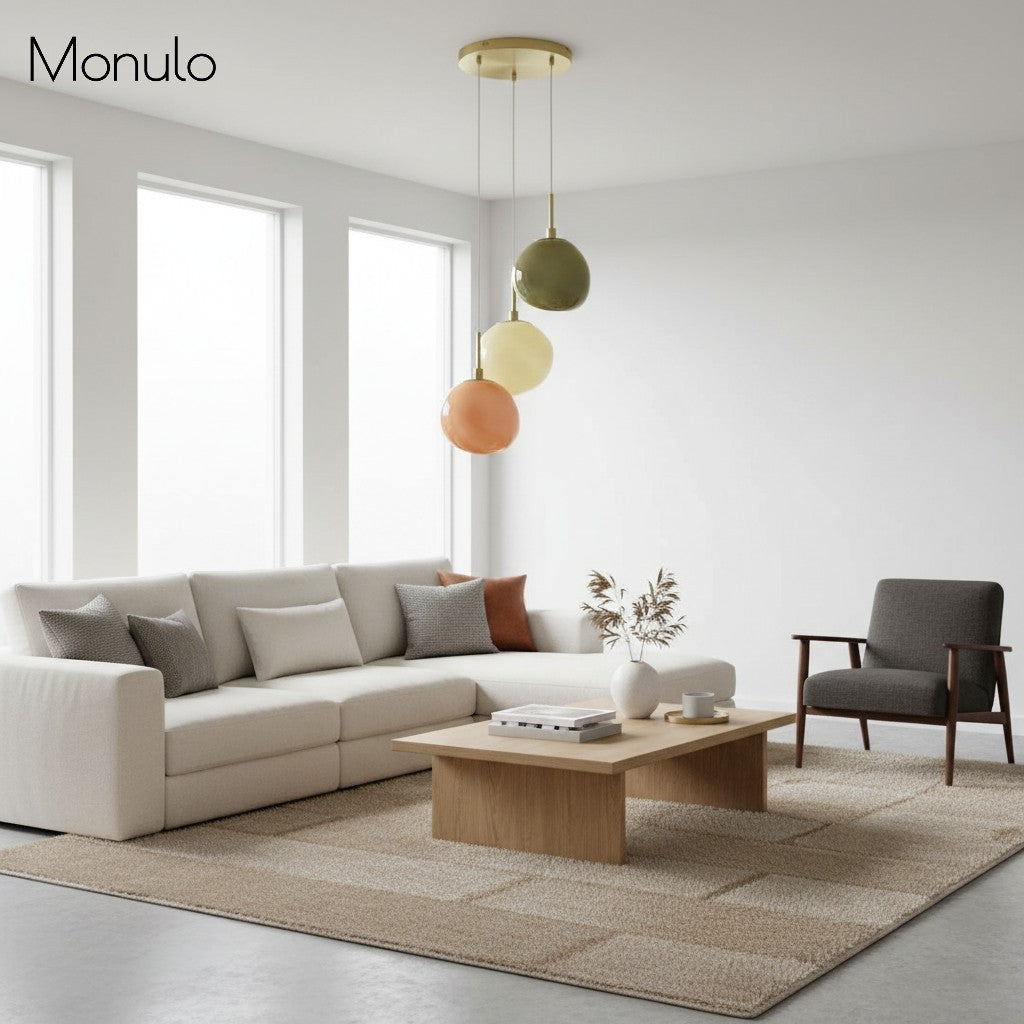 Suspension en verre opale Coloria – Design moderne et élégant pour salon, chambre et couloir