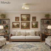 Metio Dome Minimalist Ceiling Lamp – Flush Mount for Small Spaces, Multi-Color Options