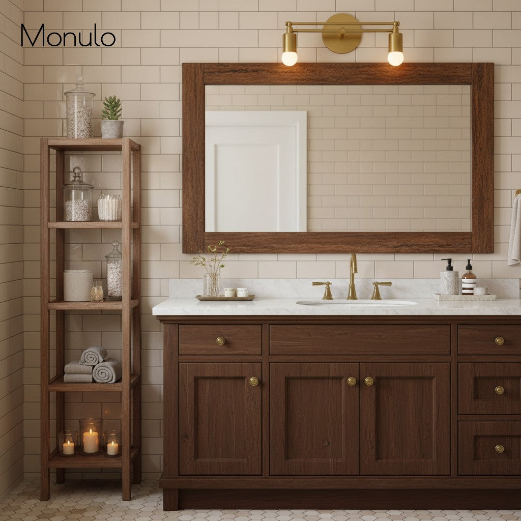 Mobilux Line Sleek Mehrkopf Badezimmer Wandleuchte – Designer Schminkspiegelwandleuchte mit Glasschirmen