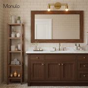 Mobilux Line Sleek Multi-Head Bathroom Wall Light – Designer Vanity Sconce with Glass Shades