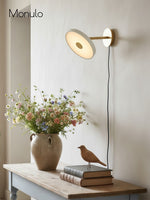 Cargar imagen en el visor de la Galería, Aplique de pared metálico monocromático escandinavo: iluminación para la decoración del dormitorio
