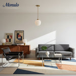 Load image into Gallery viewer, Rivolence Clean-Line Round Glass Pendant — Elegant Ambient Light for Home or Café Interiors