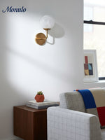 Load image into Gallery viewer, Pawrior Cloudform Floating Globe Wall Fixture — Modern Ambient Lighting for Dining Rooms &amp; Lounge Areas