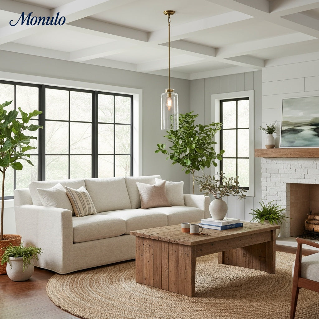 Sterling Clean-Line Glass Pendant Lamp — Elegant Ambient Hanging Fixture for Restaurants & Residential Spaces