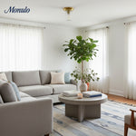 Load image into Gallery viewer, Rivora Textured Ribbed Glass Flush Ceiling Light — Elegant Low-Profile Fixture for Entryways
