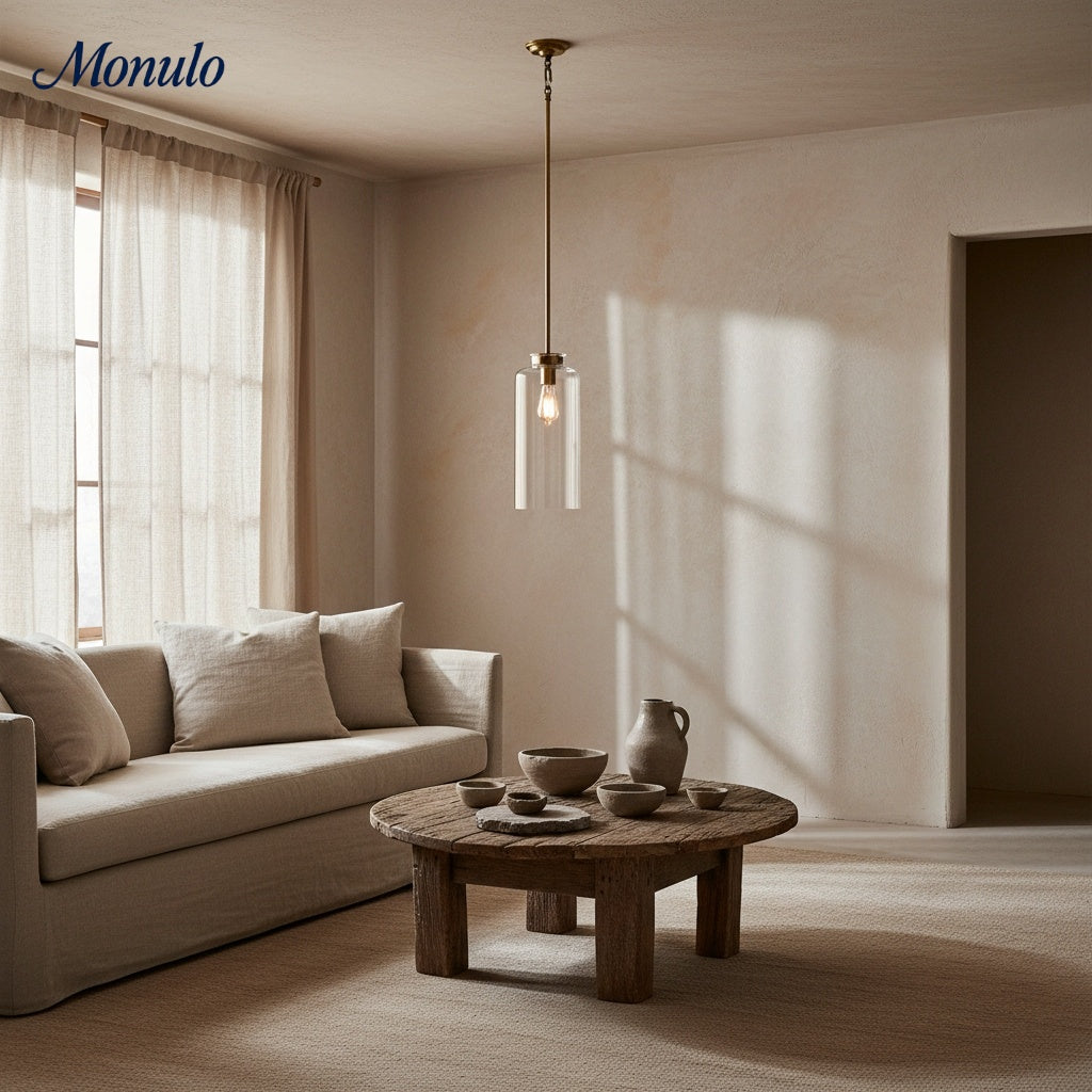 Sterling Clean-Line Glass Pendant Lamp — Elegant Ambient Hanging Fixture for Restaurants & Residential Spaces