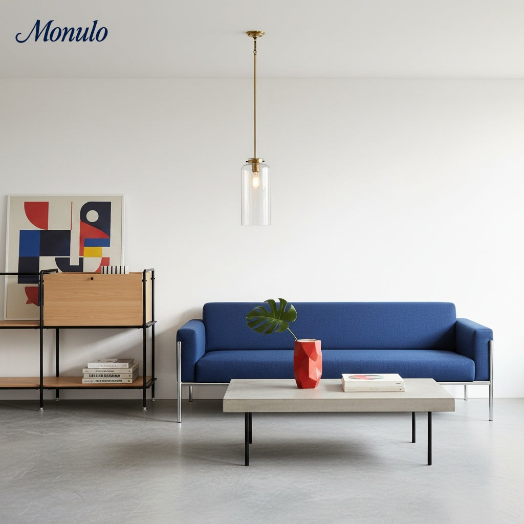 Sterling Clean-Line Glass Pendant Lamp — Elegant Ambient Hanging Fixture for Restaurants & Residential Spaces