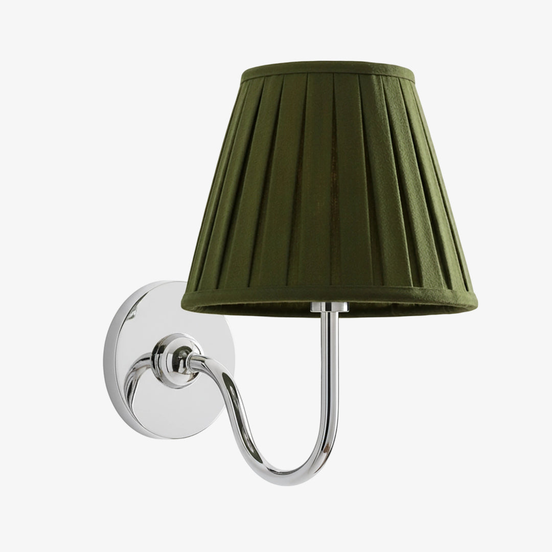 Luvora Fabric Shade Wall Sconce with Drum Shade - Classic Pleated Sconce Light