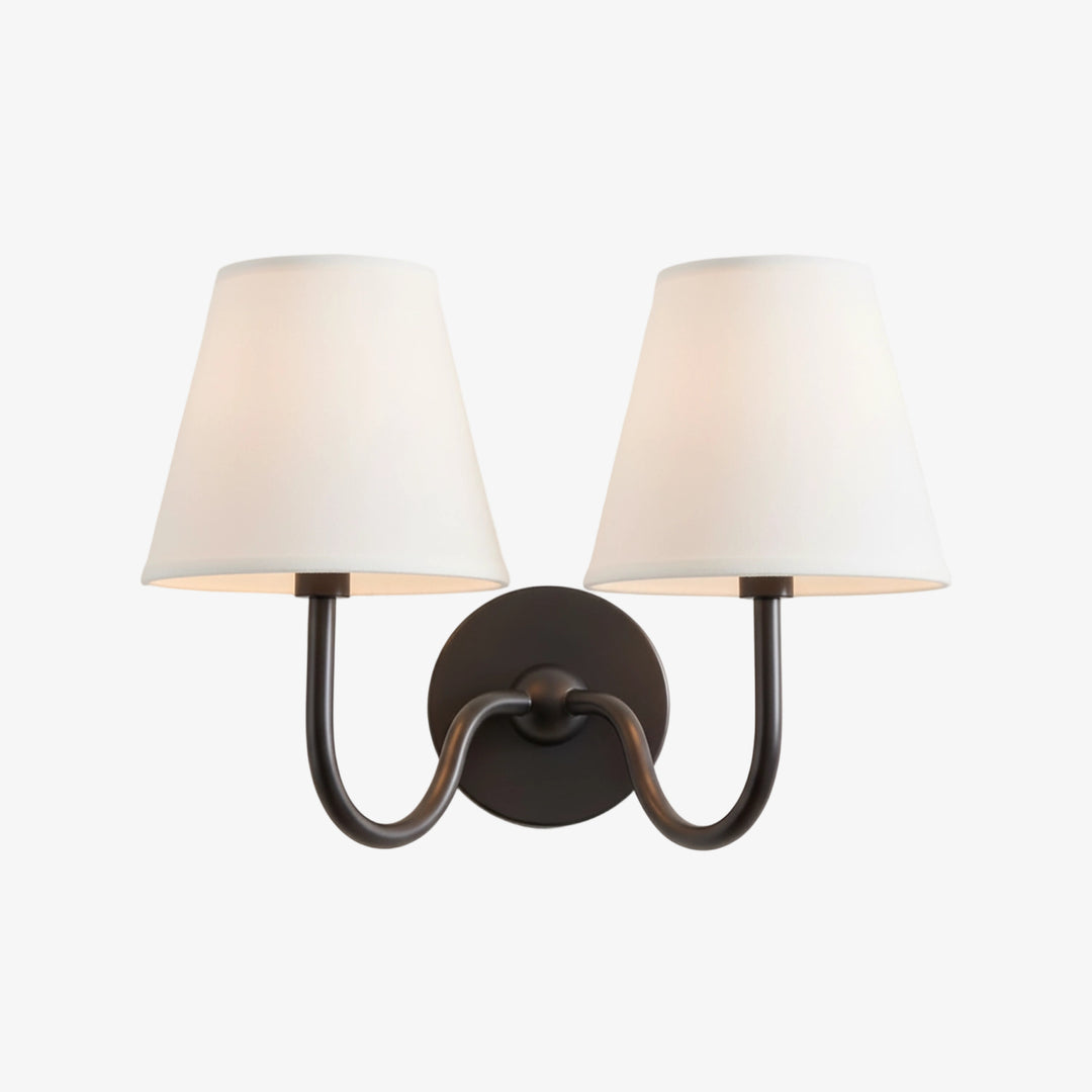 Luvora Fabric Shade Wall Sconce with Drum Shade - Classic Pleated Sconce Light